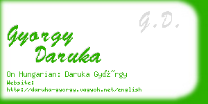 gyorgy daruka business card